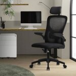 Ml - design chaise de bureau ergonomique noire en maille appui - t�te et accoudoirs r�glables soutien ...