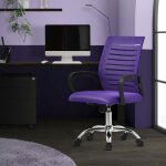 Ml - design chaise de bureau ergonomique violet rglable en hauteur avec accoudoirs fauteuil fonction ...