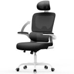 Chaise de bureau fauteuil de bureau avec accoudoirs & roulettes avec appui - tte & support lombaire ...