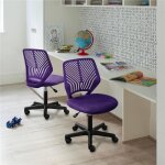 Chaise de bureau - fauteuil ergonomique violet - yaheetech