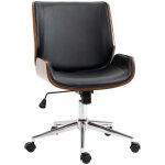 Chaise de bureau manager desi - vinsetto - noir - contemporain - design - plastique - r�sine