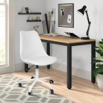 Chaise de bureau - peaches - blanc brillant - r�sistante � labrasion - 1 place - mobilit� � roulettes ...