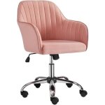 Chaise de bureau - yaheetech - hauteur rglable ergonomique - charge max 136 kg - recouverte de velours ...