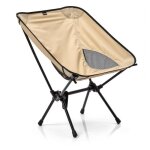 Chaise de camping pliante - meteor - schelp - beige - acier - tissu oxford 600d