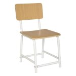 Chaise colier - campagne - 55cm - beige & blanc - 1 place - intrieur