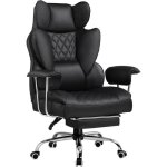 Chaise gaming ergonomique fauteuil de bureau avec support lombaire � ressorts ensach�snoir