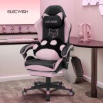 Chaise gaming fauteuil de bureau ergonomique chaise gamer r�glable appui - t�te repose - pied support ...