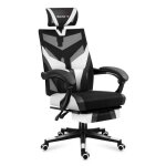 Chaise gaming huzaro combat 5. 0 blanc hauteur r�glable chaise bureau support lombaire repose - pieds ...