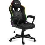 Chaise gaming huzaro force 2. 5 led rvb tissu chaise bureau pc gaming ergonomique r�glable pivotant accoudoirs ...