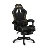 Chaise gaming huzaro force 4. 7 camo - ergonomique - r�glable - coussin lombaire t�ti�re - noir