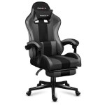 Chaise gaming huzaro force 4. 7 gris chaise bureau pc gaming ergonomique coussin lombaire t�ti�re r�glable ...