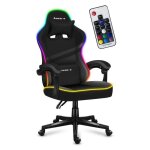 Chaise gaming huzaro force 4. 4 led rvb noir hauteur r�glable support lombaire t�ti�re chaise bureau ...