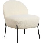 Fauteuil en tissu bouclette �cru helmi