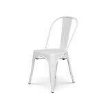 Chaise industrielle - kosmi - m�tal blanc mat - int�rieur - 1 place