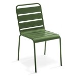 Chaise de jardin en mtal vert cactus palavas oviala