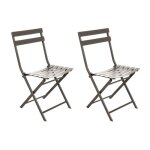 Chaise de jardin pliante - hesperide - greensboro tonka - m�tal - facile � nettoyer - marron
