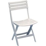 Chaise de jardin pliante - progarden - birki - blanc - polypropyl�ne - meuble de jardin