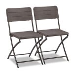 Chaise de jardin - relaxdays - lot de 2 - pliantes - rsistantes aux intempries - confortables
