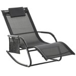 Chaise longue  bascule - rocking chair ergonomique - ttire amovible accoudoirs pochette rangement ...