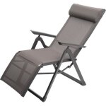 Fauteuil de jardin inclinable decima noisette & praline 8 positions en aluminium trait� �poxy - hesp�ride ...