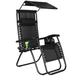 Chaise longue avec pare - soleil springos - noir - 62 x 110 cm - charge max. 130 kg - hauteur totale ... Chaise longue avec pare - soleil springos - noir - 62 x 110 cm - charge max. 130 kg - hauteur totale ...