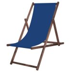 Chaise longue - springos - transat de jardin - bois de h�tre - pliable - 3 positions r�glables