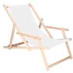 Chaise longue - springos� - transat de jardin - bois de h�tre - pliant - 3 niveaux de r�glage