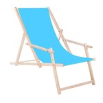Chaise longue - springos - transat de jardin - bois de h�tre - pliant - accoudoirs