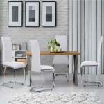 Idmarket lot de 4 chaises mia blanches pour salle � manger