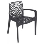 Chaise noire pour ext�rieur gruvyer