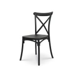 Chaise noire style bistrot en résine polypropylène Chaise noire style bistrot en résine polypropylène