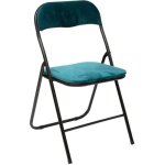 Chaise pliante en velours bleu - 5 five simply smart