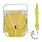 Chaise de plage enfant pliante portable avec parasol - id�ale pour camping et vacances