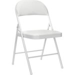 Chaise pliante rembourre o91. blanc