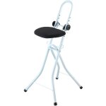 Chaise pliante de repassage - wenko - sige assis debout - rglable en hauteur - bleu