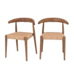 Lot de 2 chaises en bois de teck et cordage type loom - alia - rendez - vous d�co