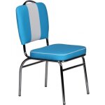 Chaise r�tro am�rican 50amp rsquo s / 60amp rsquo s diner bleue