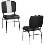 Chaise rtro amrican 50amp rsquo s / 60amp rsquo s diner noire
