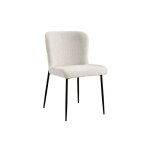 Chaise revêtement bouclé pour salle à manger coloris ecru. collection lise Chaise revêtement bouclé pour salle à manger coloris ecru. collection lise