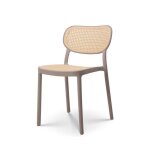 Chaise de salle  manger beige style vintage