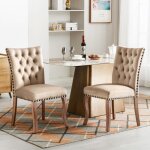 Chaise salle a manger - heurtoir unique au dos - 2 pi�ces - pieds en bois massif - rev�tement en velours ...