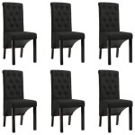 Chaises de salle � manger - mothinessto - ly0697 - noir - tissu - lot de 6