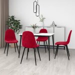 Chaises de salle à manger - mothinessto - ly1500 - velours rouge bordeaux - lot de 4 - design contemporain ... Chaises de salle à manger - mothinessto - ly1500 - velours rouge bordeaux - lot de 4 - design contemporain ...