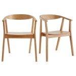 Miliboo - chaises scandinaves en bois clair (lot de 2) bahia