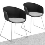 Chaises - tectake - lot de 2 fauteuils logart rembourrés avec accoudoirs et dossiers intégrés 595 x 56 ... Chaises - tectake - lot de 2 fauteuils logart rembourrés avec accoudoirs et dossiers intégrés 595 x 56 ...