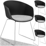 Chaises - tectake - lot de 4 fauteuils logart rembourrés avec accoudoirs et dossiers intégrés 595 x 56 ... Chaises - tectake - lot de 4 fauteuils logart rembourrés avec accoudoirs et dossiers intégrés 595 x 56 ...