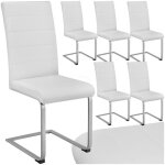 Chaises - tectake - lot de 6 chaises bettina rembourrées revêtement en cuir synthétique dossier ergonomique ... Chaises - tectake - lot de 6 chaises bettina rembourrées revêtement en cuir synthétique dossier ergonomique ...