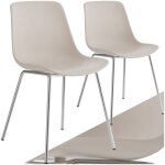 Chaises - tectake - lot 2 fauteuils en plastique mave forme ergonomique avec dossier haut 46 x 55 x 805 ...