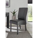 Chaise urban ? simili cuir gris ? h99 x l46 x p63 cm