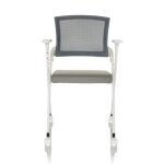 Chaise pliante - hjh office - priority ii w pu - gris - simili cuir / tissu � maille